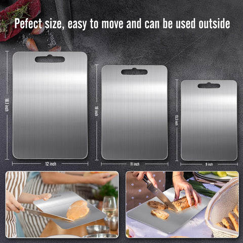 Huachancn titanium cutting board ideal for camping and outdoor meals