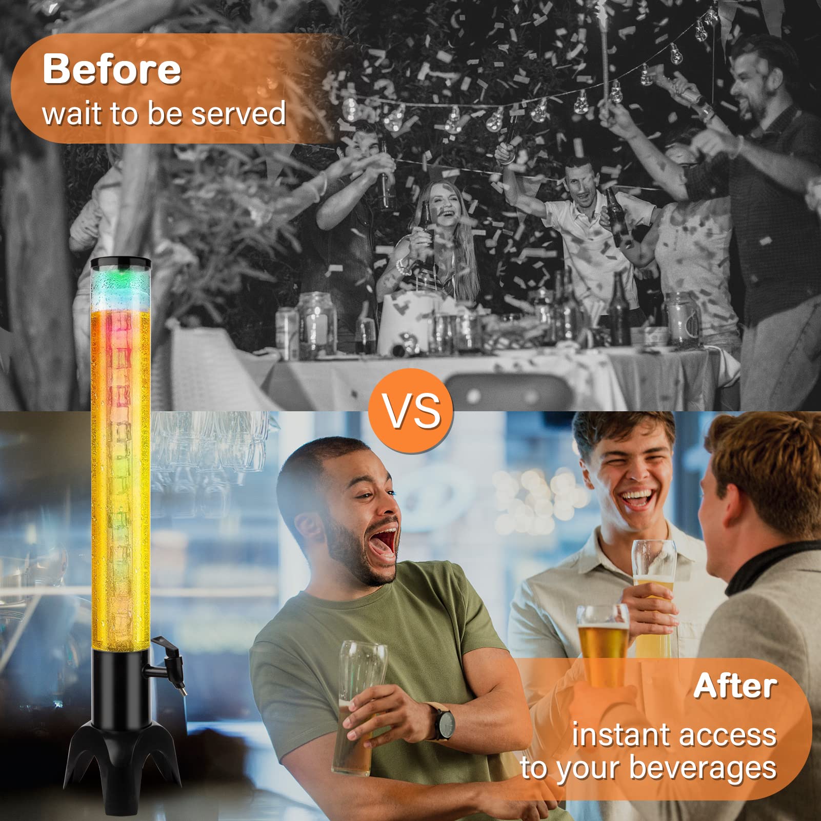 HUAFUNWIN premium tap and stand provide durable, spill-free serving