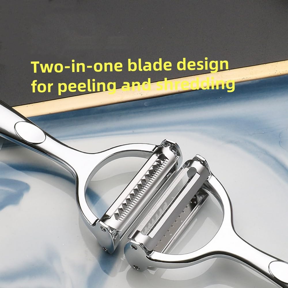 Huakai 2-in-1 peeler highlights the Y-shaped design for versatility.
