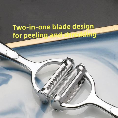 Huakai 2-in-1 peeler highlights the Y-shaped design for versatility.
