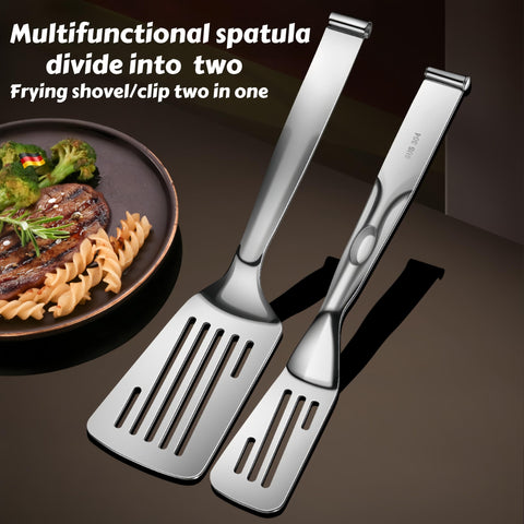 Huakai perforated head tongs directing grease back to pan for healthier cooking