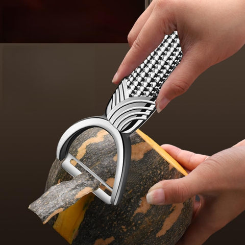 Huakai vegetable peeler swivel action enables precise, clean peeling