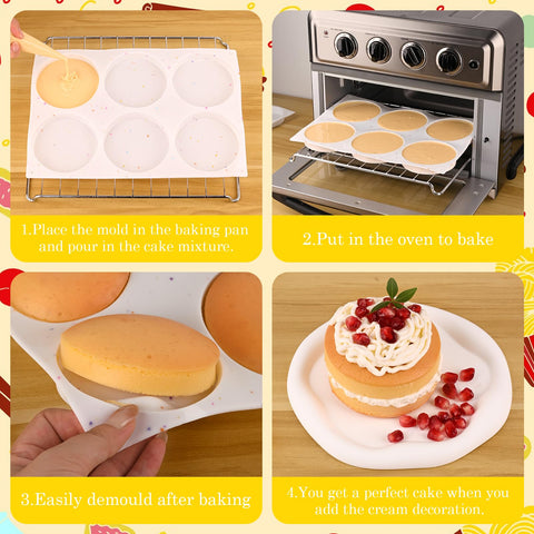 HUAKENER colorful confetti molds add fun visuals for festive desserts.