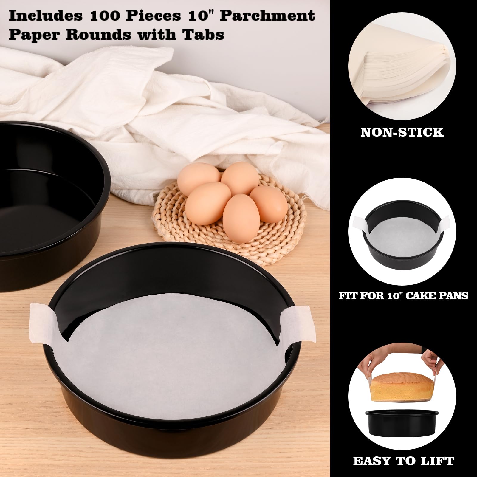 HUAKENER dishwasher-safe bake pans for simple cleanup after baking