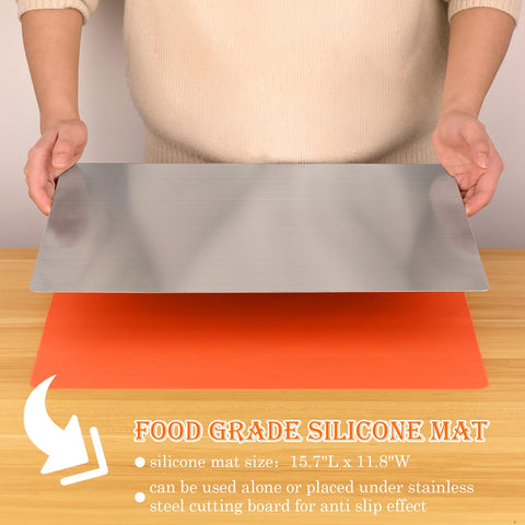 HUAKENER dual-sided cutting board maximizing counter space