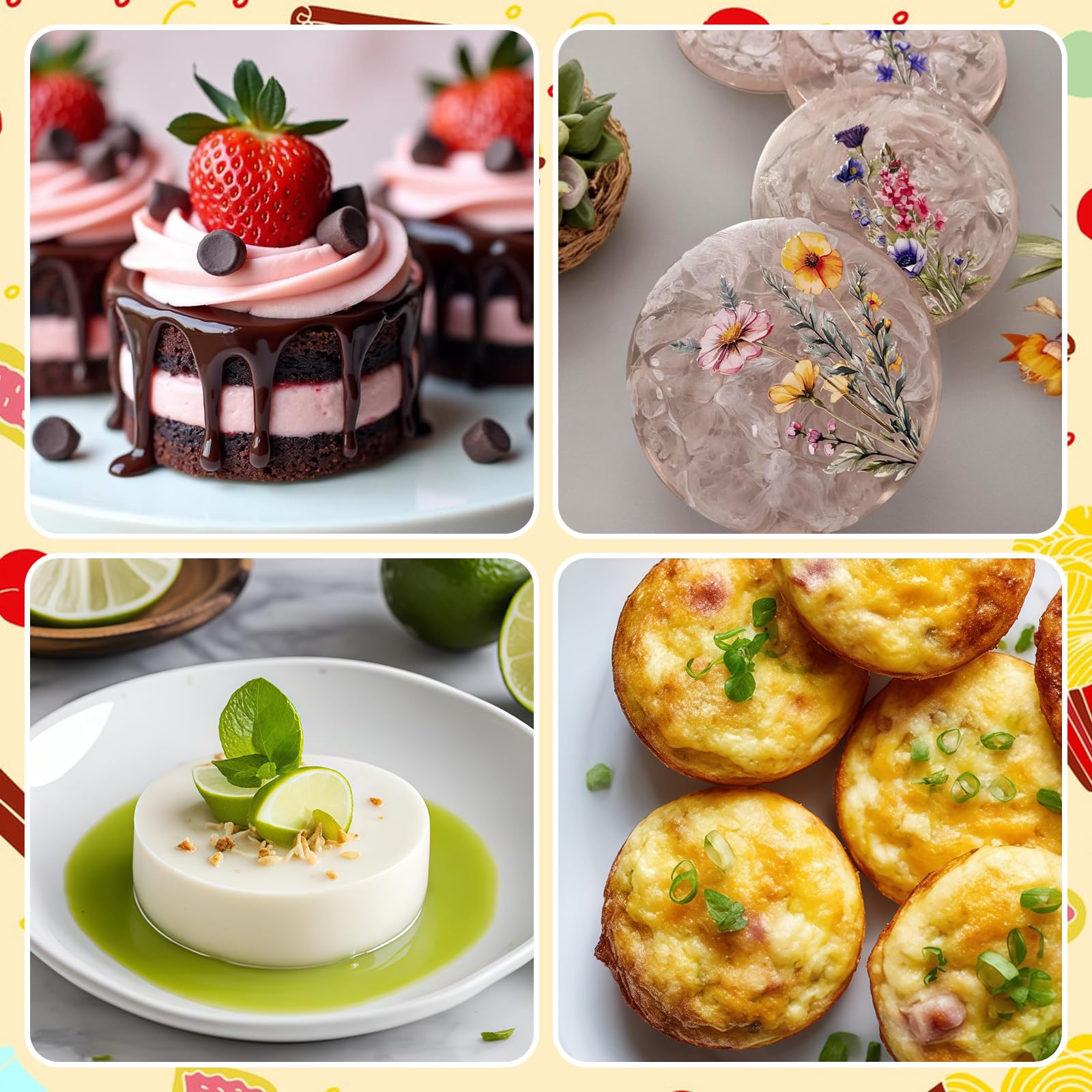 HUAKENER silicone molds are dishwasher-safe and easy to clean after baking.