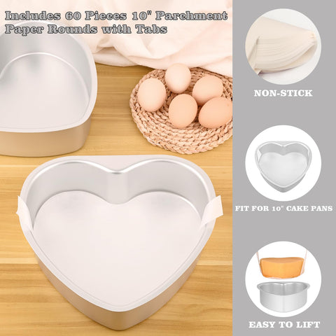 HUAKENER heart cake pan in the oven illustrating steady heat for consistent bake.