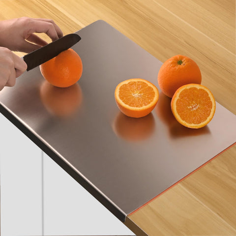 HUAKENER cutting board with counter lip provides stable, precise slicing