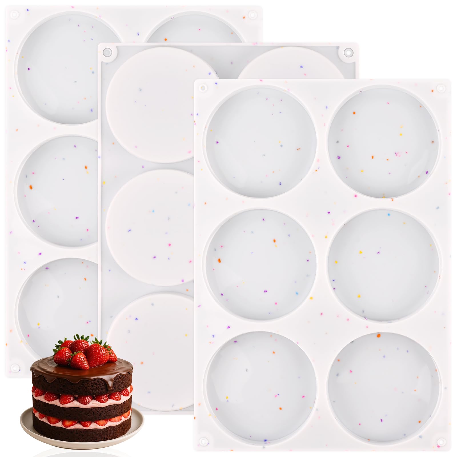 HUAKENER muffin-top pan with six cavities for easy mini cakes and muffins.