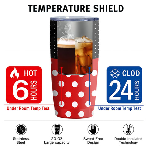 Hualvbul 20 oz stainless steel mug fits car cup holders for on the go use