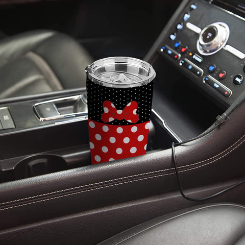 Hualvbul polka dot bow knot tumbler makes a thoughtful gift for anyone