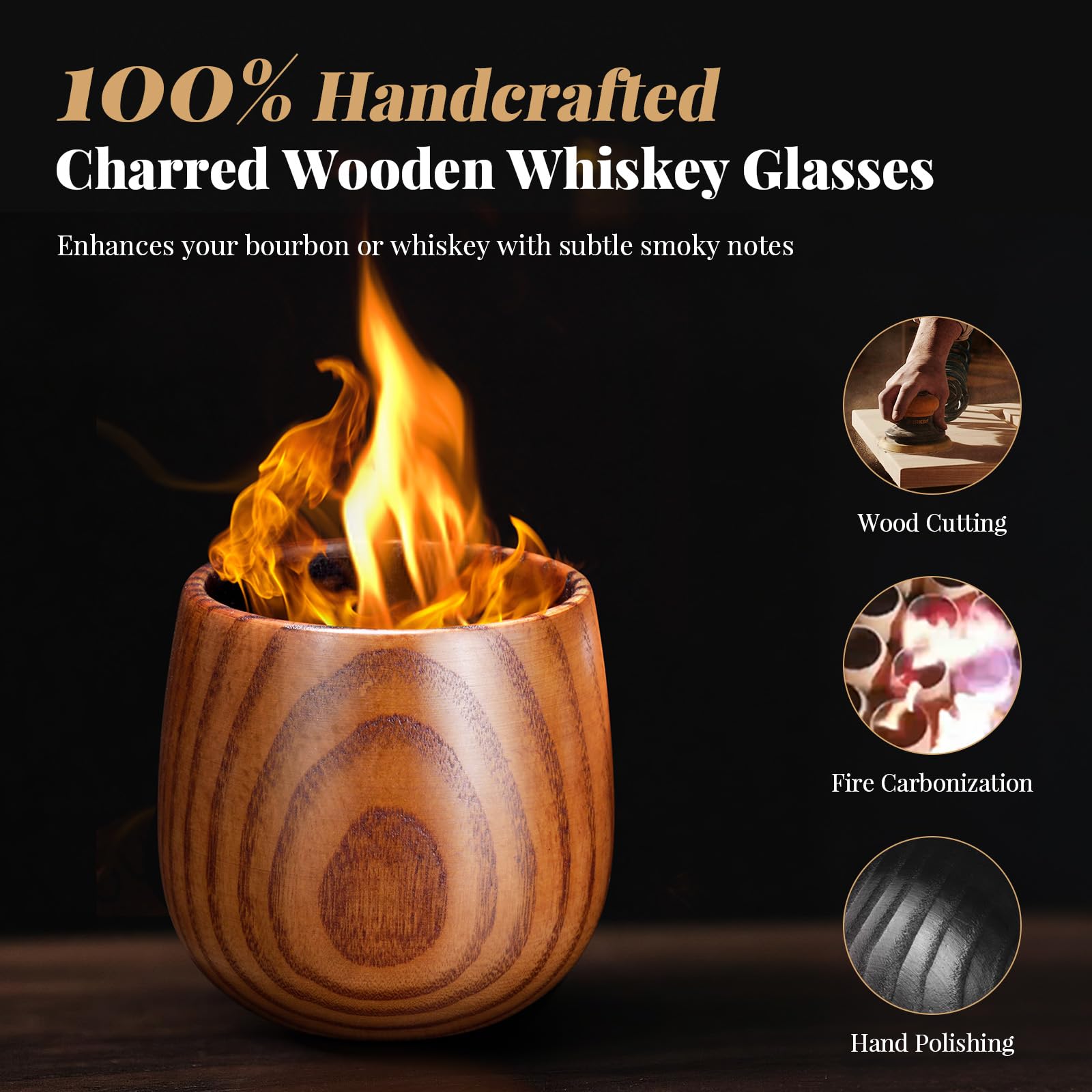 Huanuith whiskey stones stainless steel balls chilling without dilution.