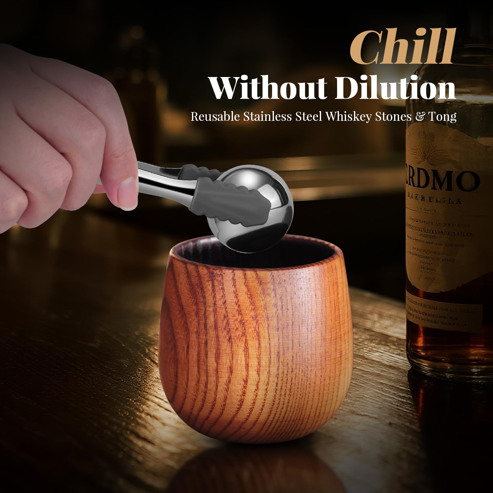 Huanuith wood grain variation highlights unique character in every glass.