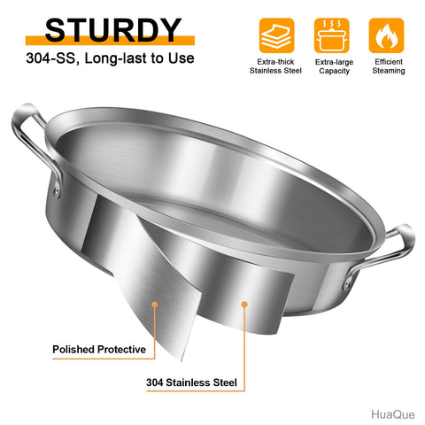 HuaQue 21x13x11 inch pan shown with lid for generous capacity