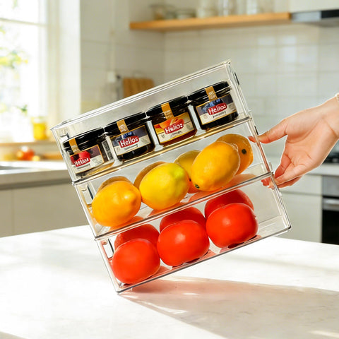 Hudgan clear plastic container ideal for snacks and groceries