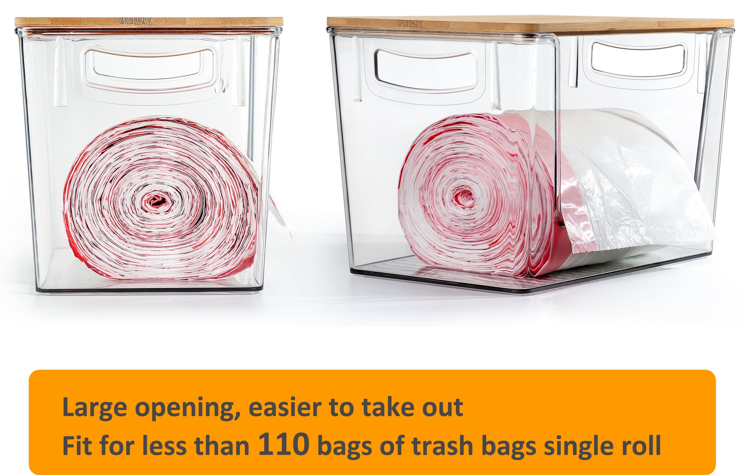 Hudgan versatile bins on countertop or shelves for organized dry goods