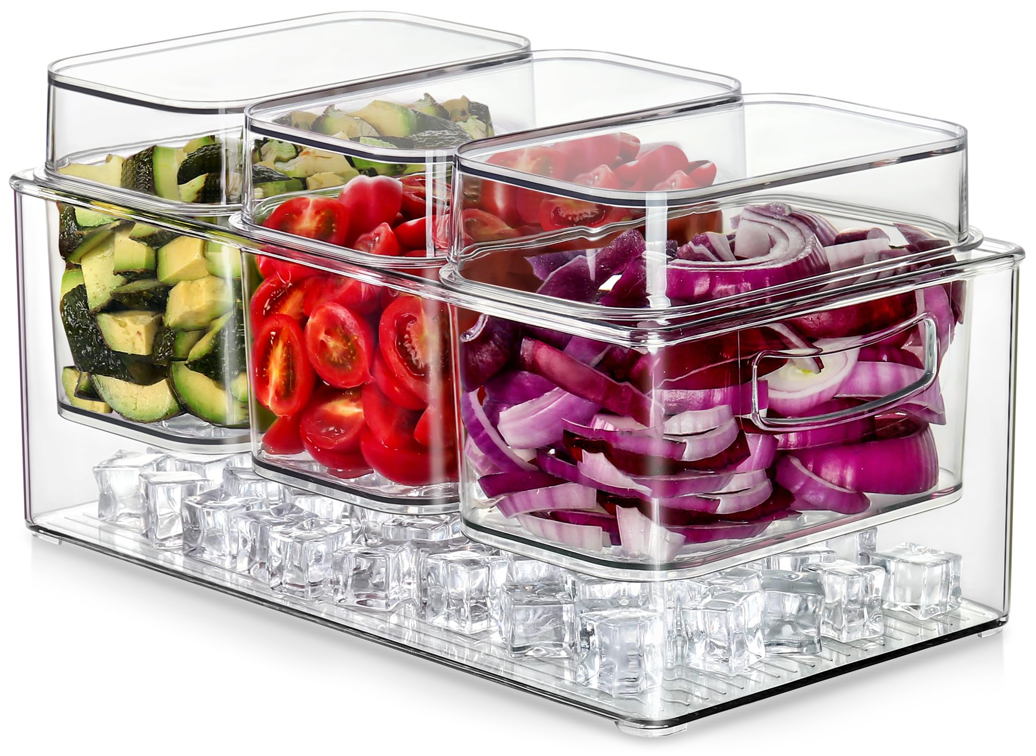 Hudgan Large Taco Bar Set with three containers keeps condiments organized and accessible