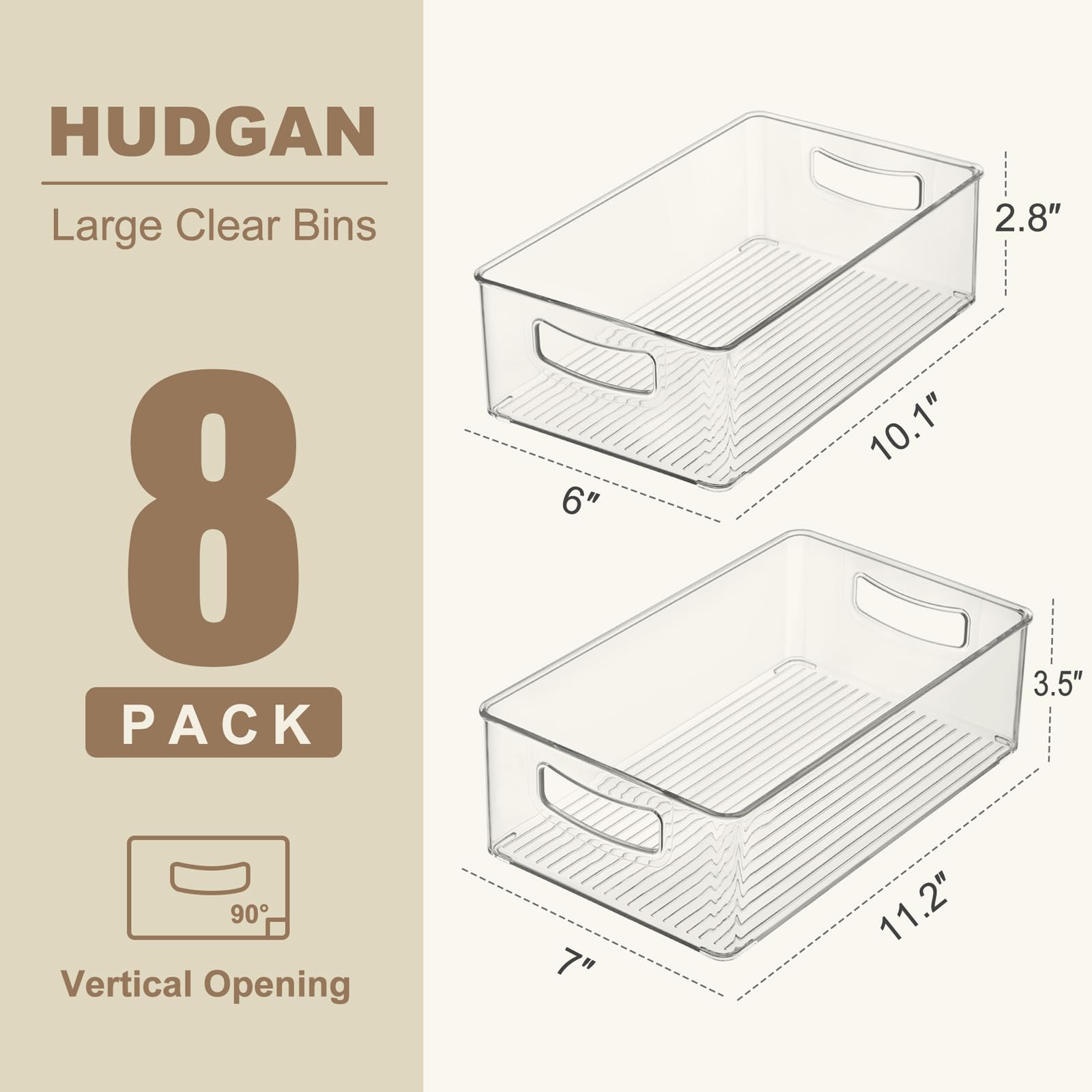 Hudgan straight-sided bin designed for quick access