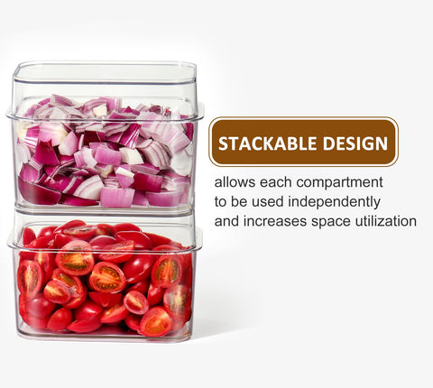 Hudgan Three-Container Tray fits dressings, fruits, and toppings