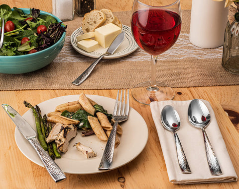 Hudson Essentials dishwasher-safe flatware for easy cleanup after meals