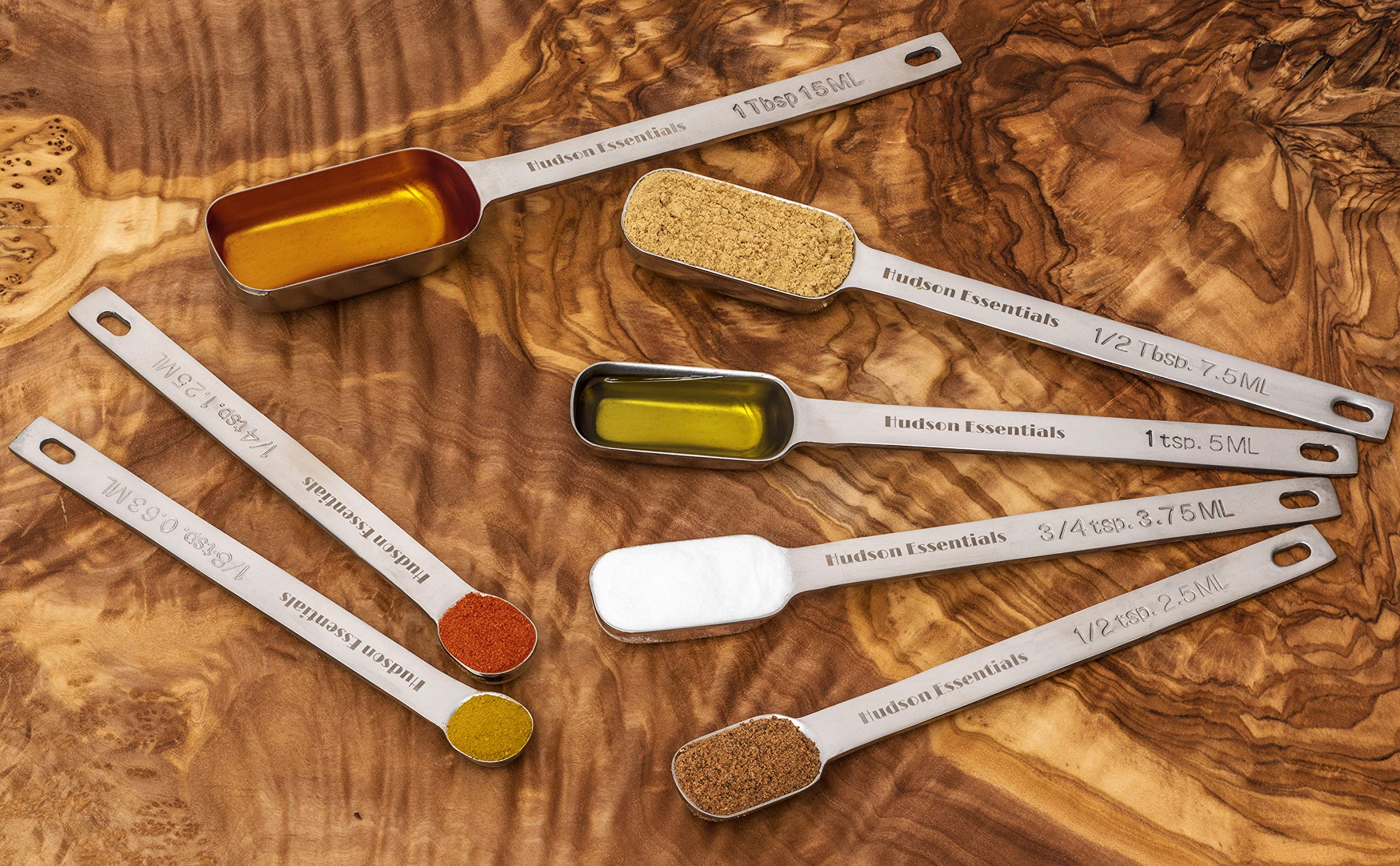 Etched measurements on Hudson Essentials spoon handles for quick dosing