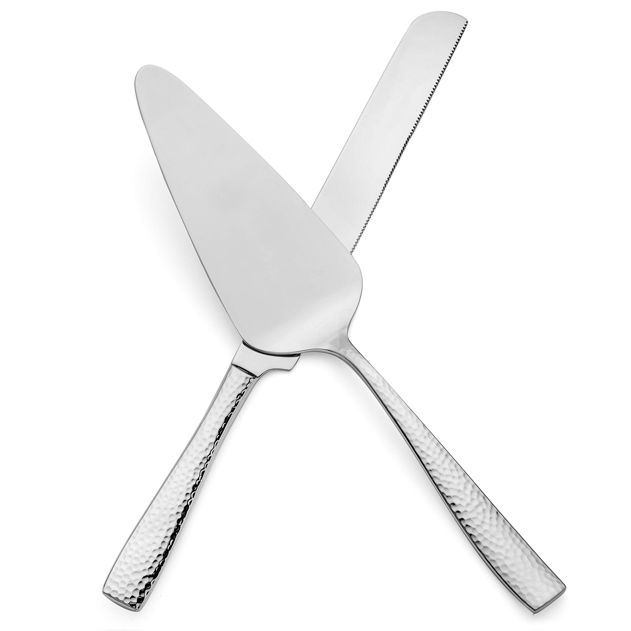 Hudson Essentials hammered set on table showcases timeless style for gatherings.
