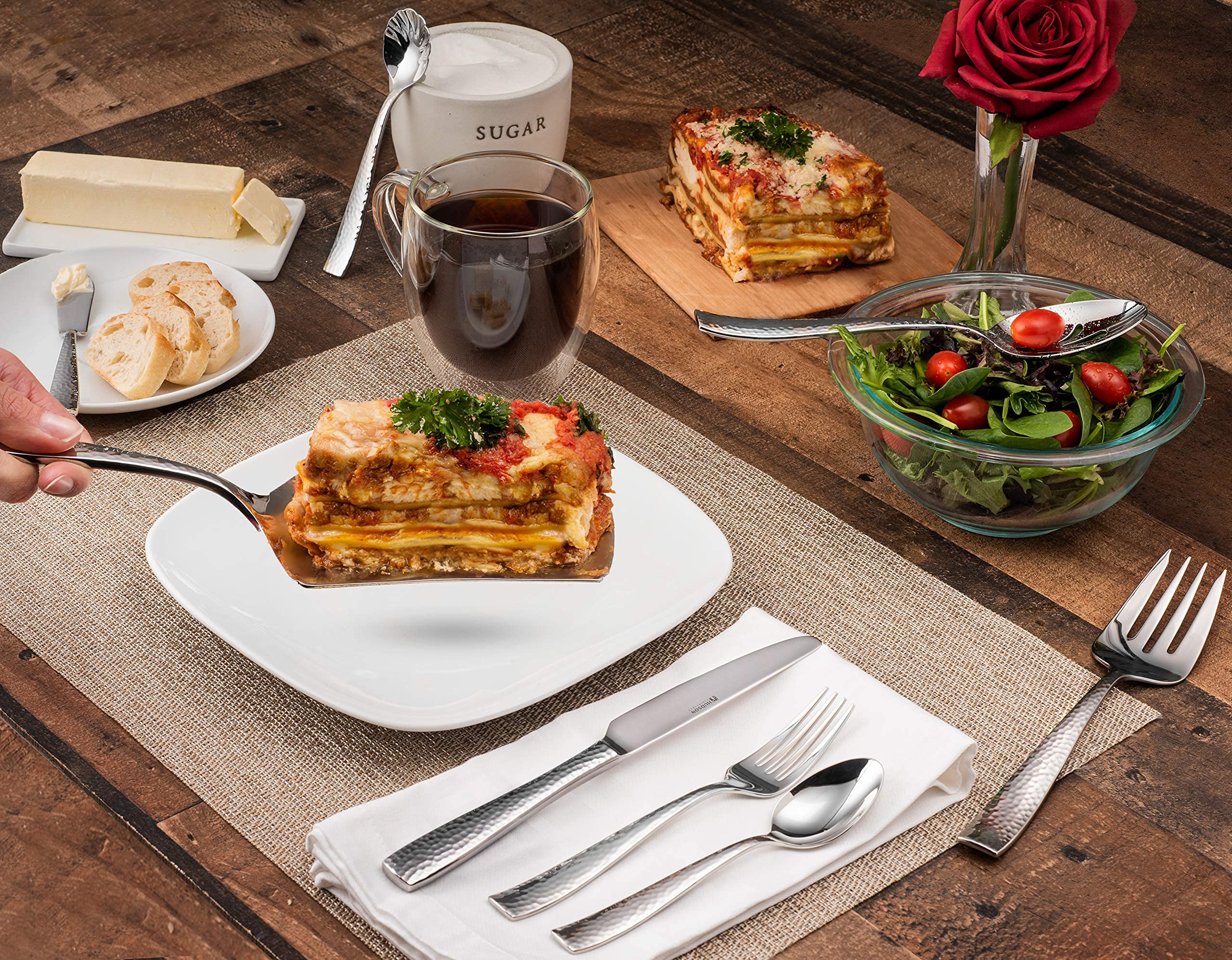 Hudson Essentials heavy-weight utensils with balanced grip for comfortable use