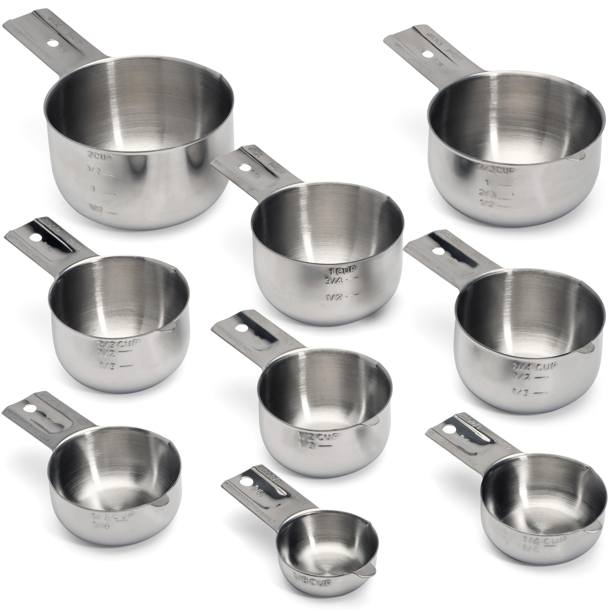 Hudson Essentials measuring cups nested design saves space in any drawer with easy-access options.