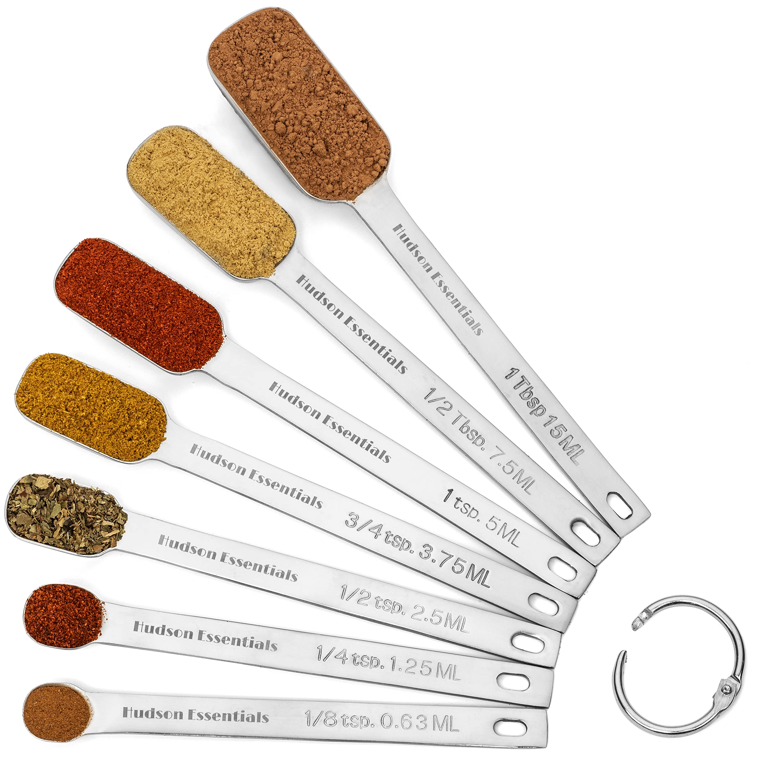 Nestable Hudson Essentials measuring spoons designed for compact storage