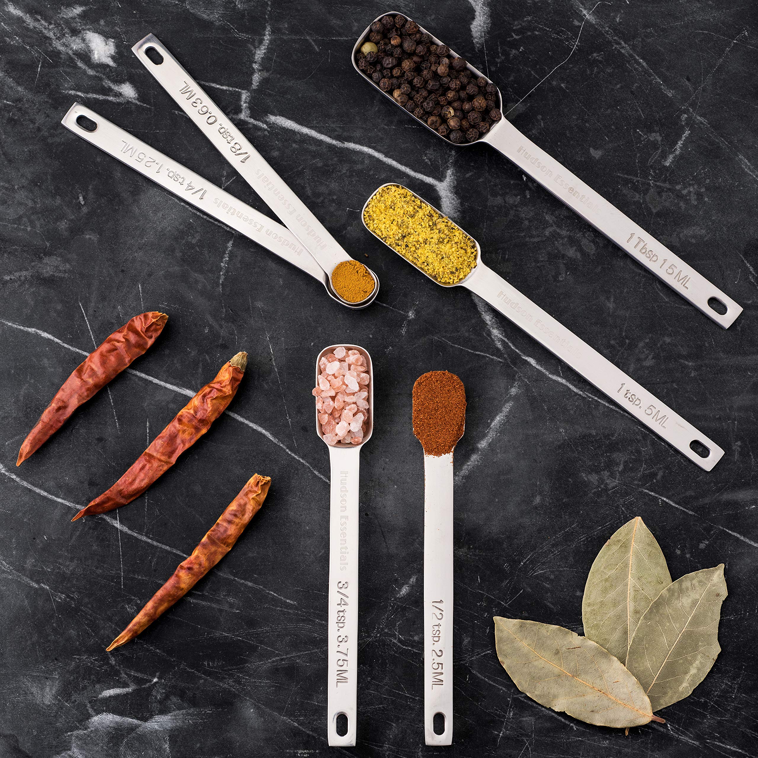 Rust-proof Hudson Essentials stainless steel measuring spoons for long-lasting use