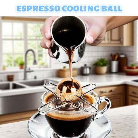 Close-up of the Huease stainless steel espresso ball highlighting durable construction.