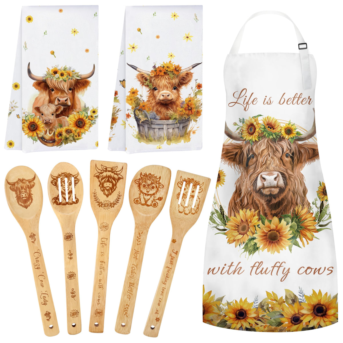 HUFAND adjustable cow apron for flexible, comfortable cooking sessions.