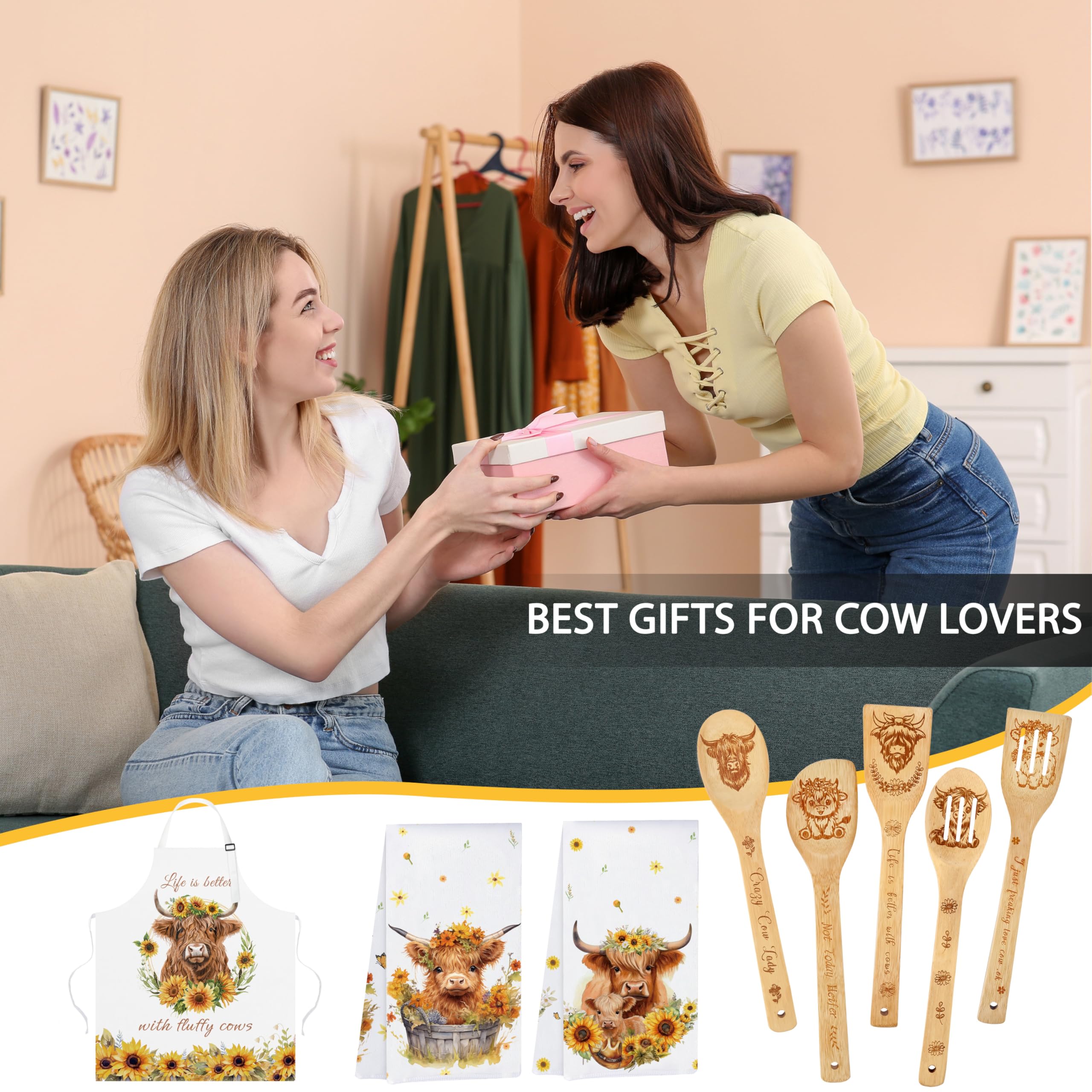 HUFAND Christmas and housewarming gift set for cow lovers.