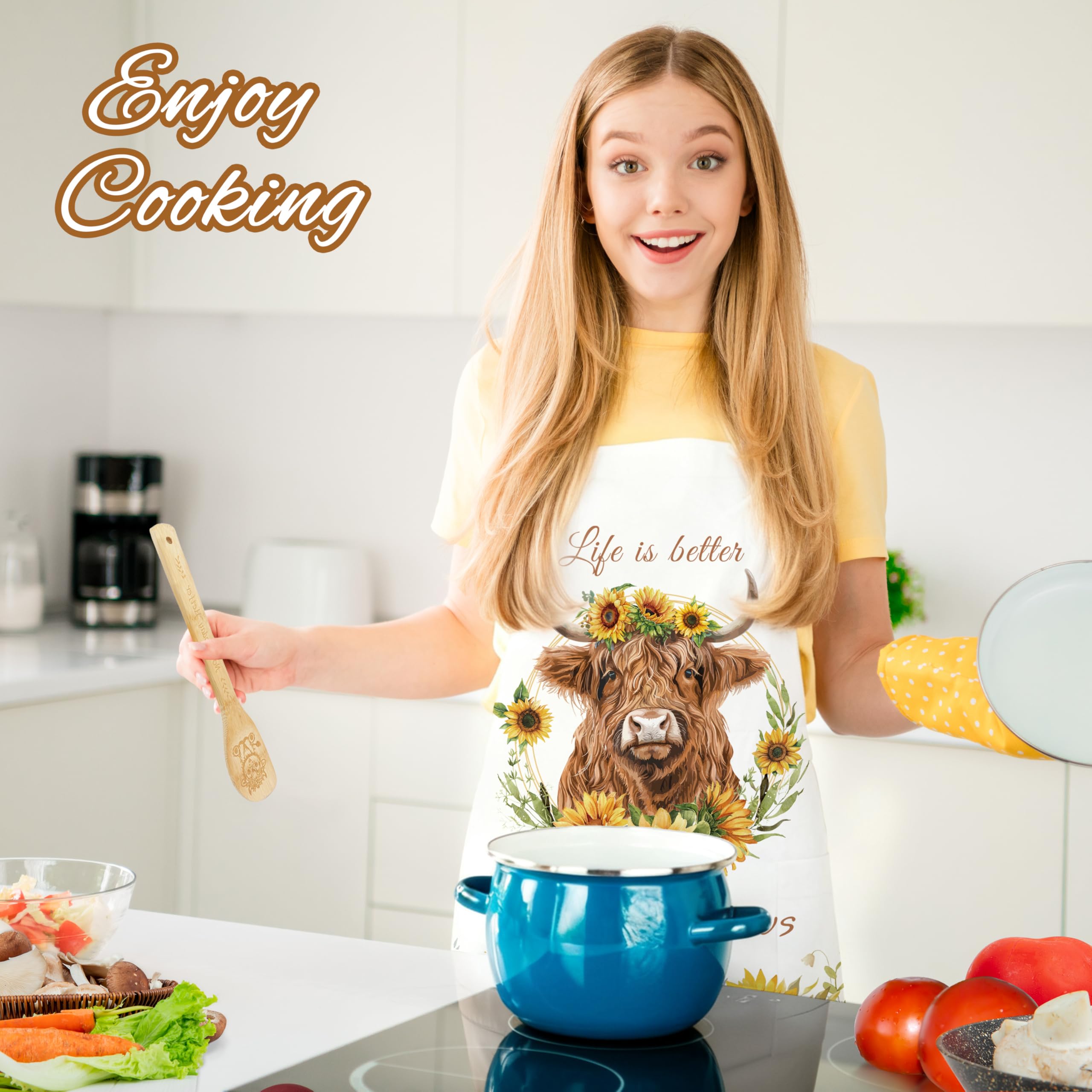 HUFAND cow-themed kitchen decor enhances farmhouse style and gifting appeal.