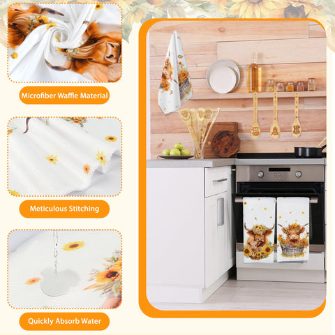 HUFAND sunflower pattern details brighten decor while you cook.