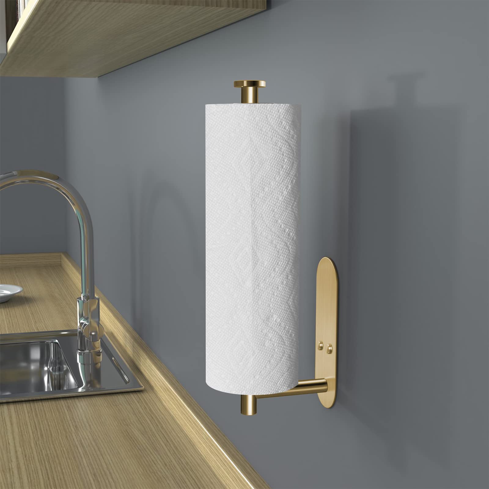 HUFEEOH adhesive bracket and wall mount installation, kitchen and bathroom ready.
