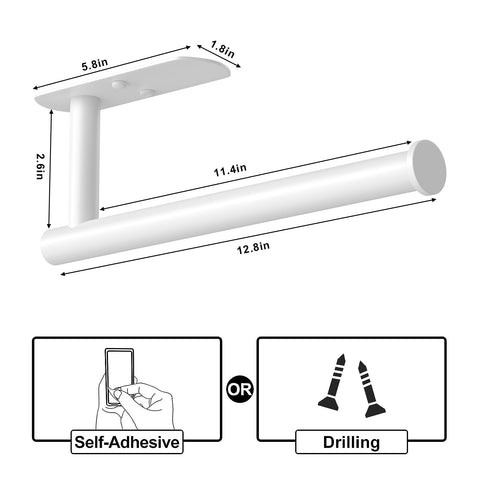 HUFEEOH self-adhesive back bracket provides secure mounting on smooth surfaces.