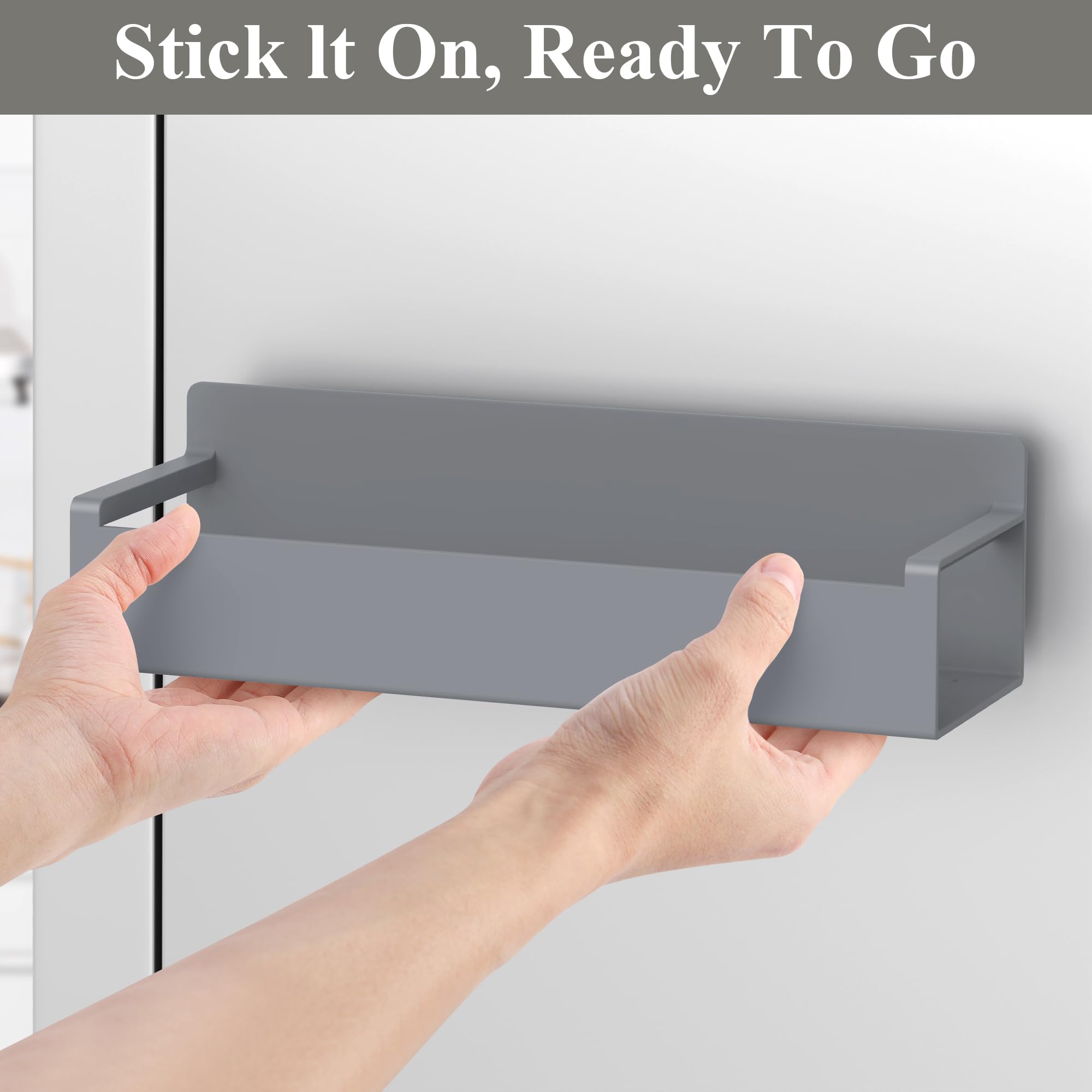 HuggieGems adjustable magnetic spice rack adapts to jar sizes.