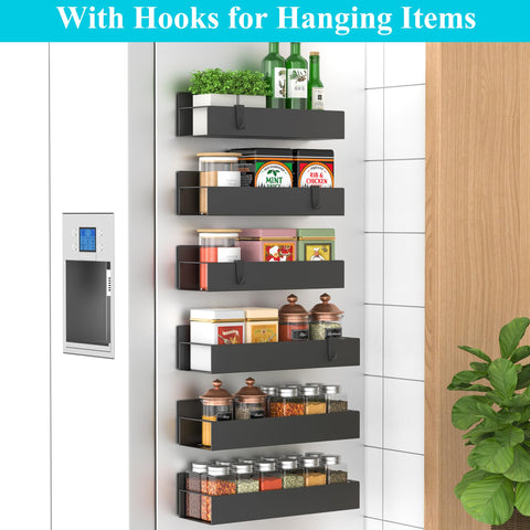 HuggieGems black spice rack secured with strong magnets for stable use