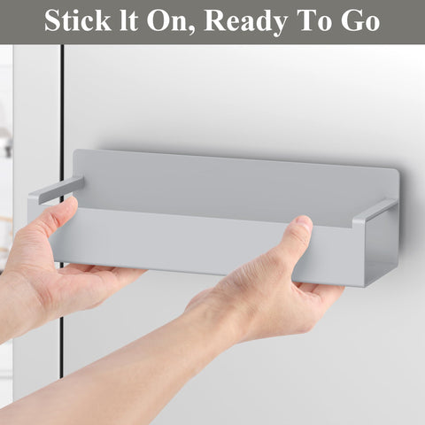 HuggieGems easy-access spice rack mounted on metal surface.