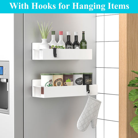 HuggieGems magnetic spice rack on fridge door offers organized storage