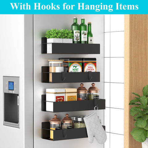 HuggieGems magnetic spice rack near oven for space-saving storage