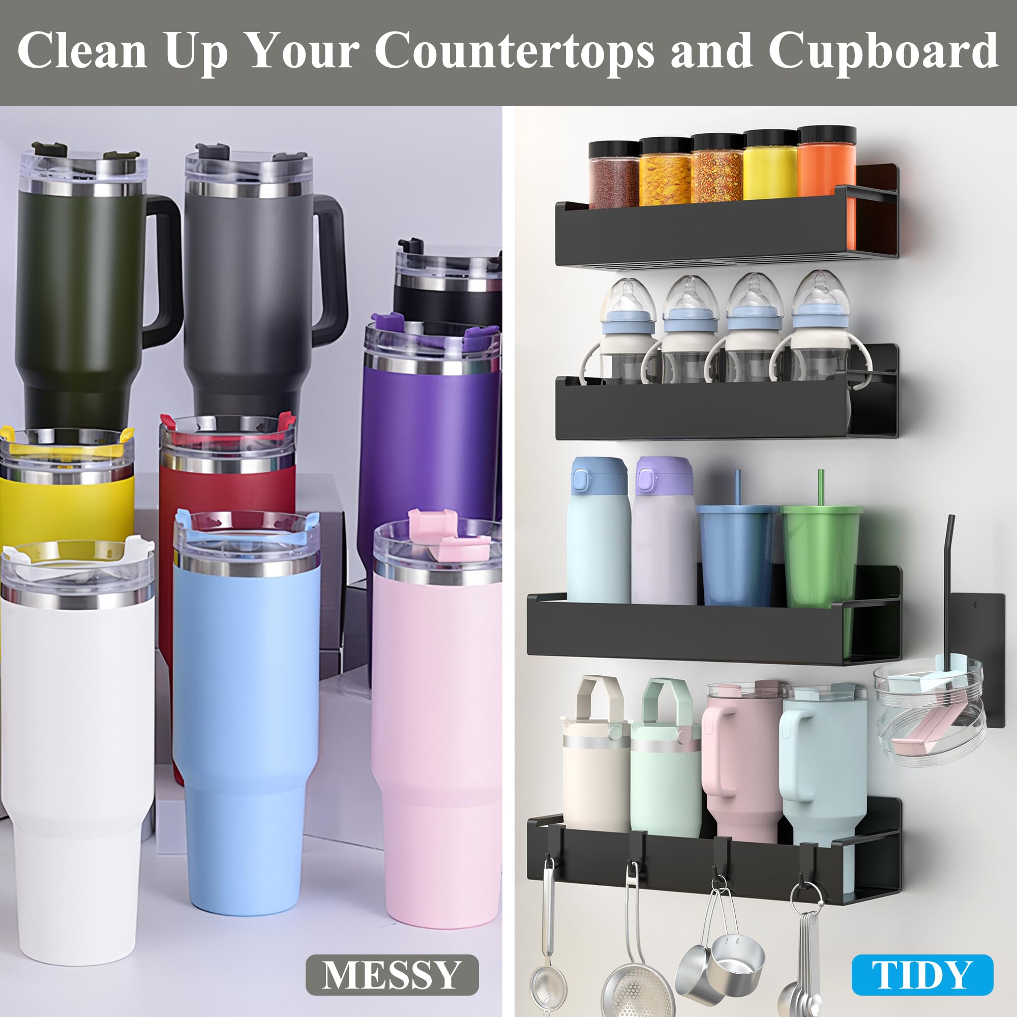 HuggieGems space-saving kitchen organizer frees counter space