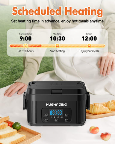Hugmazing cordless lunch box battery indicator shows power level for reliable usage.