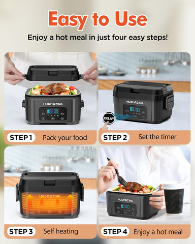 Hugmazing 1.2L capacity container ready for leftovers or soups while traveling