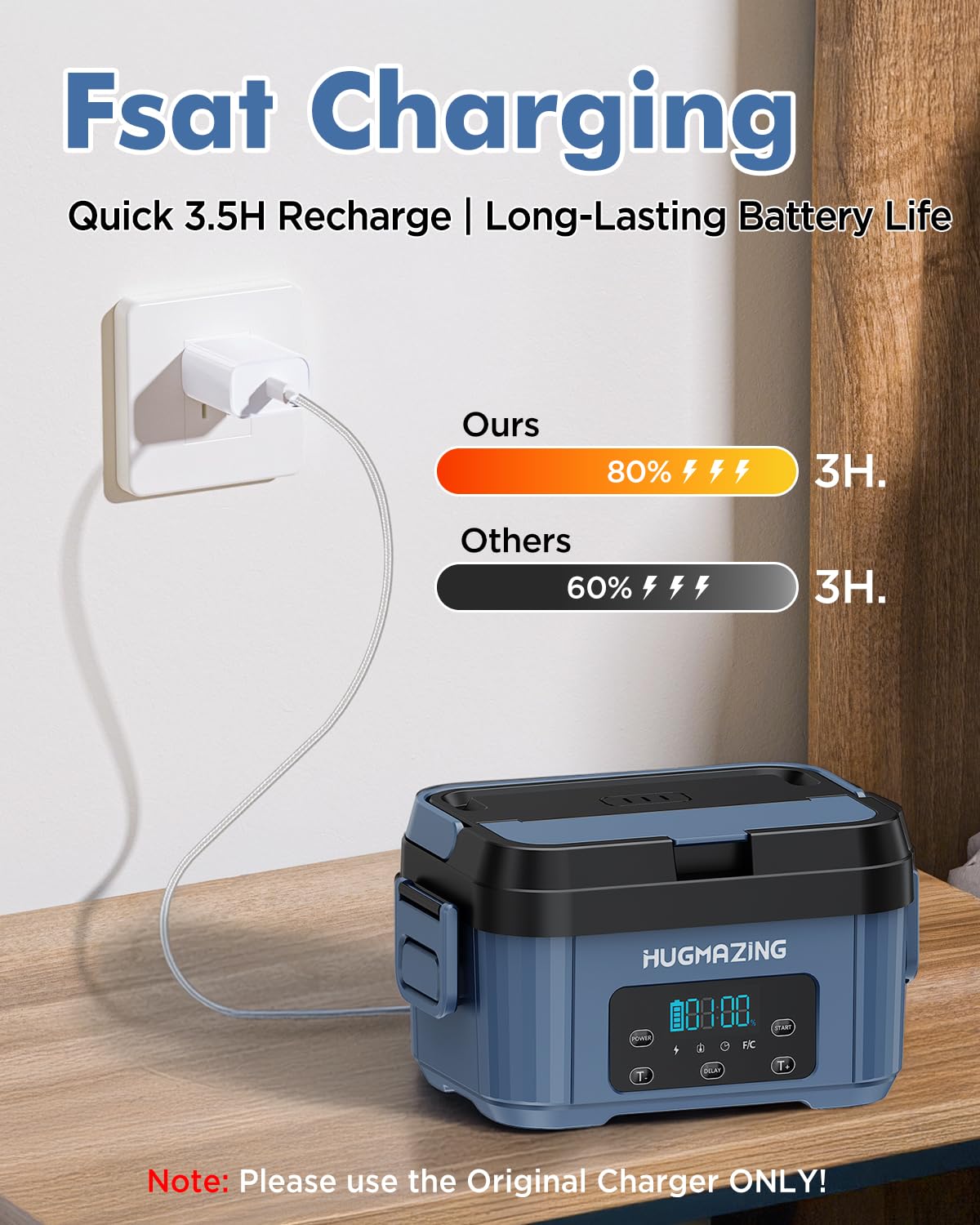 Hugmazing 1.2-liter stainless steel container is durable and dishwasher-safe.