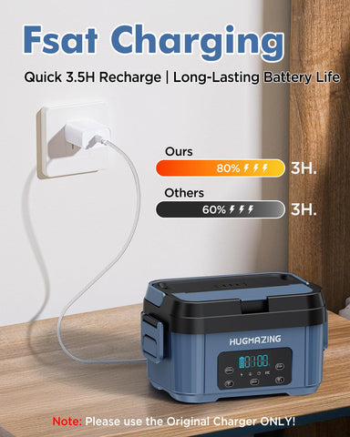 Hugmazing 1.2-liter stainless steel container is durable and dishwasher-safe.