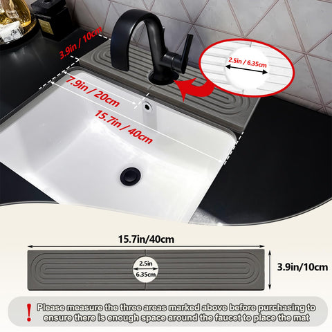HUHAYUYA kitchen counter drying mat with diatomite texture