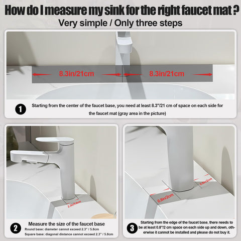 HUHAYUYA sink splash guard stone mat protecting faucet area from splashes