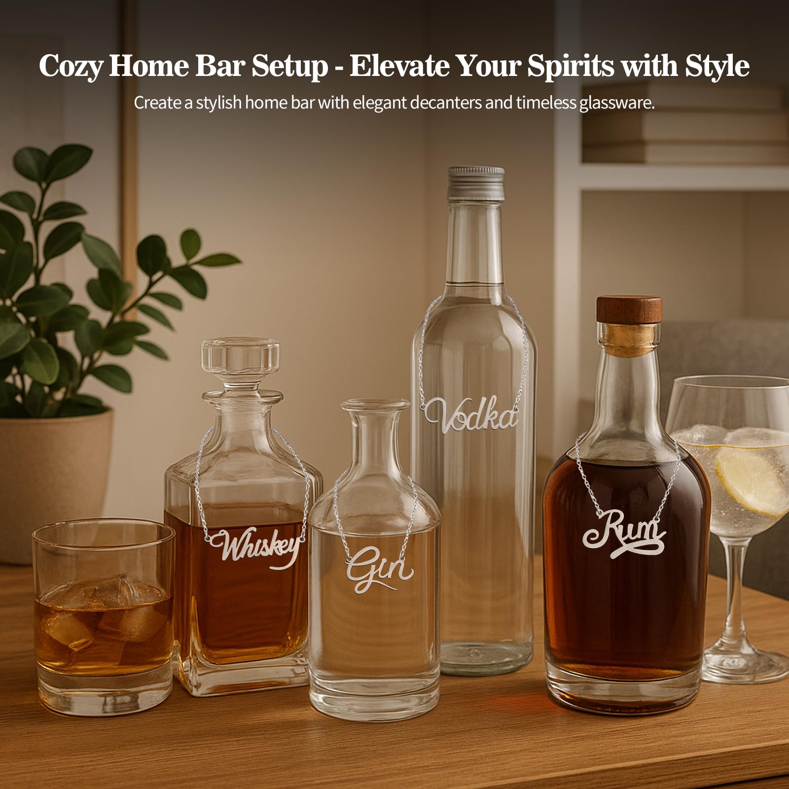 Huiflyer Tequila label necklace improves spirit spotting at bars.